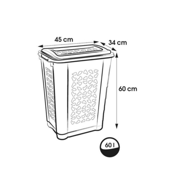 Кошик для білизни Keeeper 60л Сіро-коричневий