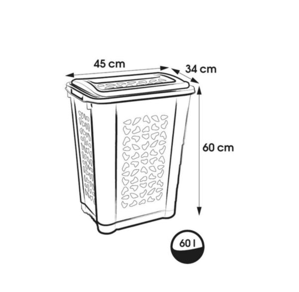 Кошик для білизни Keeeper 60л Бірюзовий