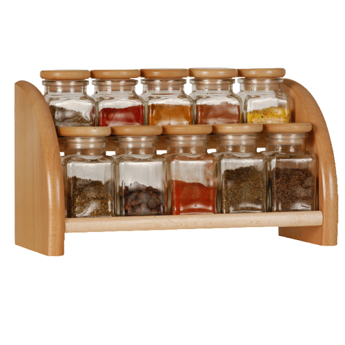 Набір для спецій на 10 предметів на полиці President Line (5*150, 5*120мл)