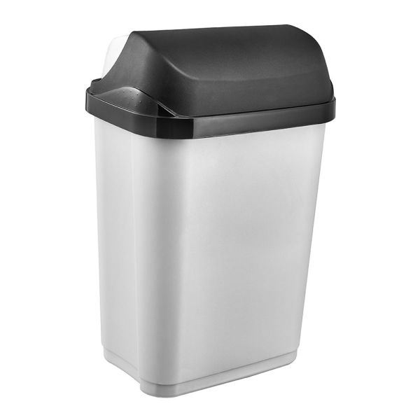 Сміттєвий контейнер Keeeper "ROLLTOP" 10л срібло
