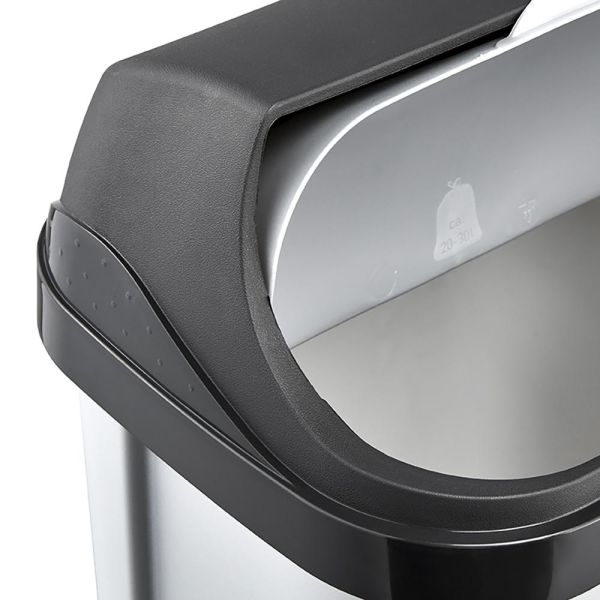 Сміттєвий контейнер Keeeper "ROLLTOP" 10л срібло