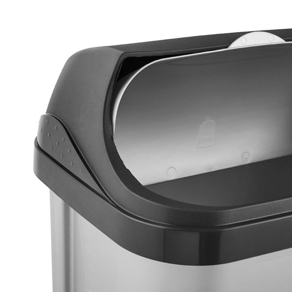 Сміттєвий контейнер Keeeper "ROLLTOP" 25л срібло