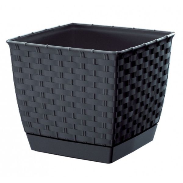 Горщик для квітів Ratolla Square 25см Антрацит