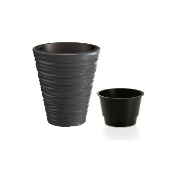Горщик для квітів Sand 30 см Антрацит