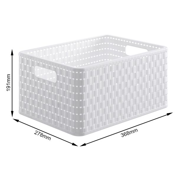 Ящик для хранения Rotho А4 Country 18л Белый