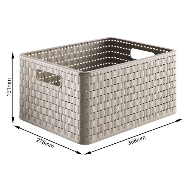 Скринька для зберігання Rotho А4 Country 18л Капучино