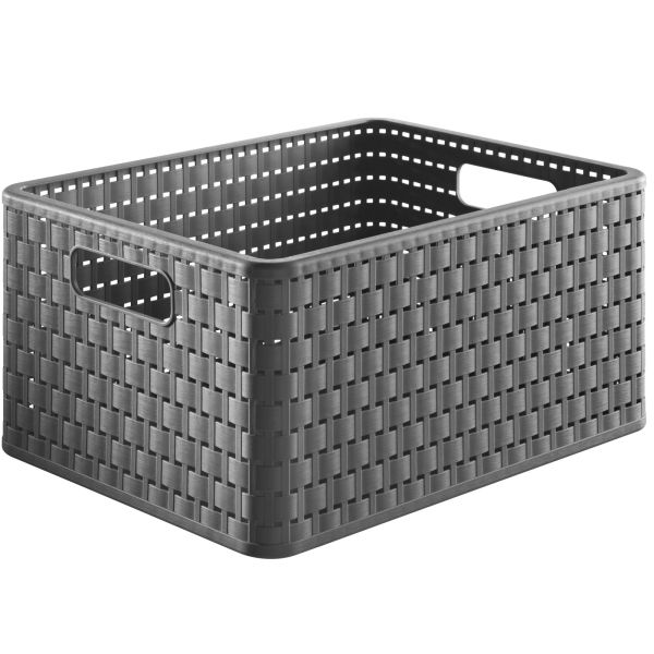 Скринька для зберігання Rotho А4 Country 18л Антрацит