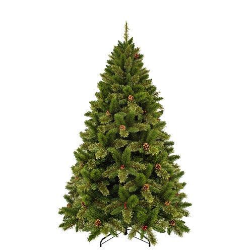 Ялина Dewberry 2,30 м зелена з декоративними шишками та ягодами