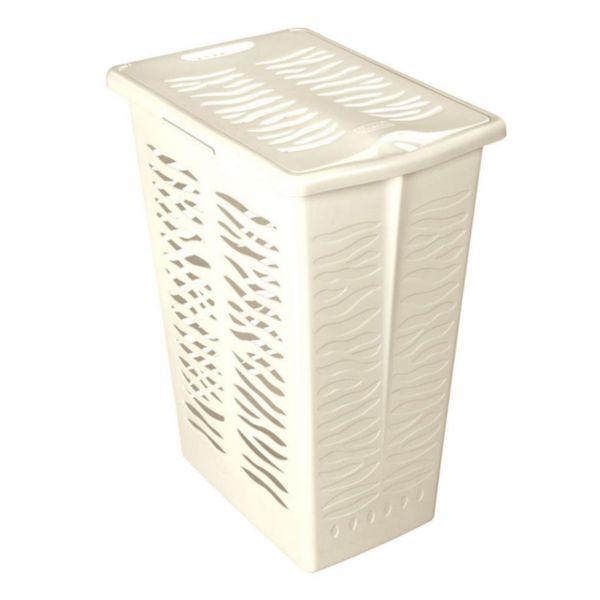Кошик для білизни BranQ Зебра 30 л. Кремовий