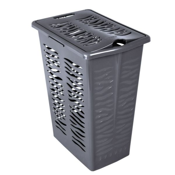 Кошик для білизни BranQ Зебра 30 л. Антрацит