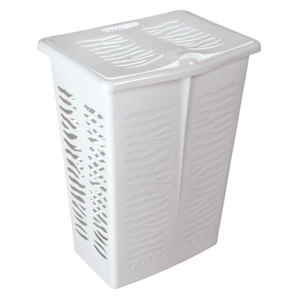 Кошик для білизни BranQ Зебра 42 л. Білий
