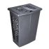 Кошик для білизни BranQ Зебра 42 л. Антрацит