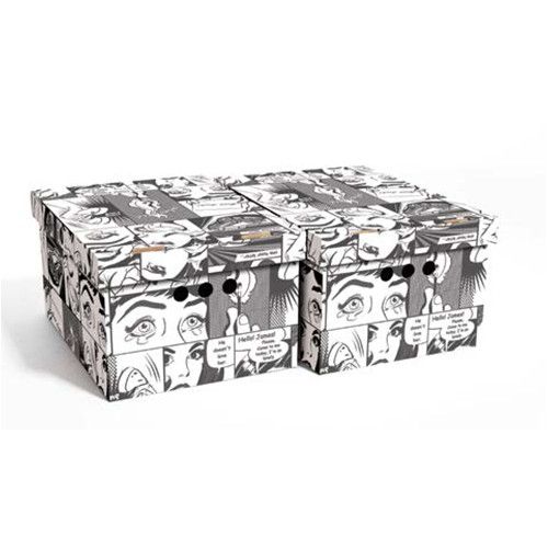 Набор картонных ящиков для хранения А4, комикс 2шт