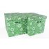 Набір картонних ящиків для зберігання XL, зелений мак 2шт.