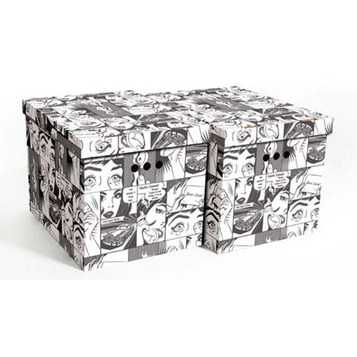 Набір картонних ящиків для зберігання XL, комікс 2шт