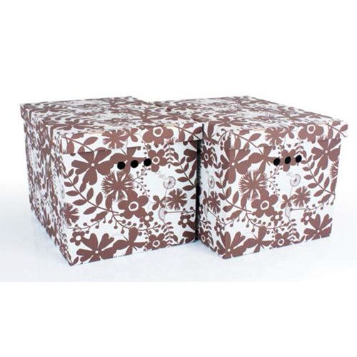 Набір картонних ящиків для зберігання XL, квіти 2шт
