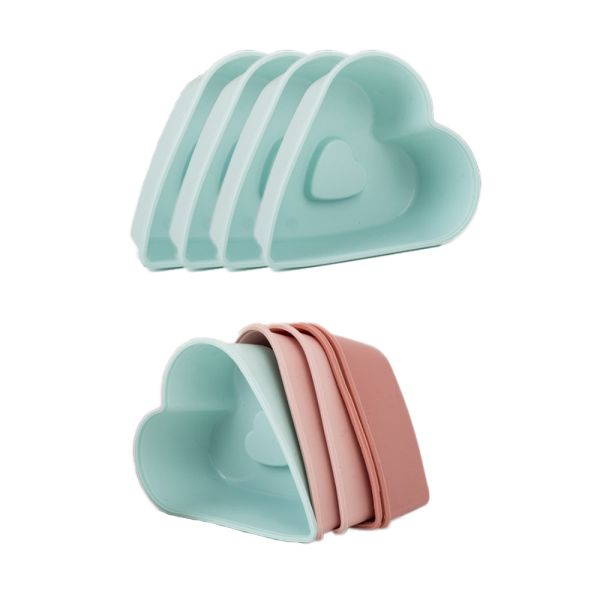 Форма силіконова для випікання кексів Серце, 9шт, 7см