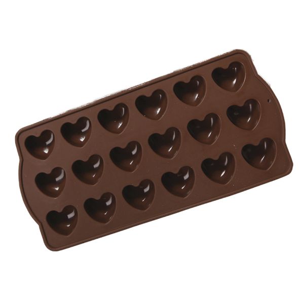 Форма силіконова для цукерок Серце, 10х21, 5х2см