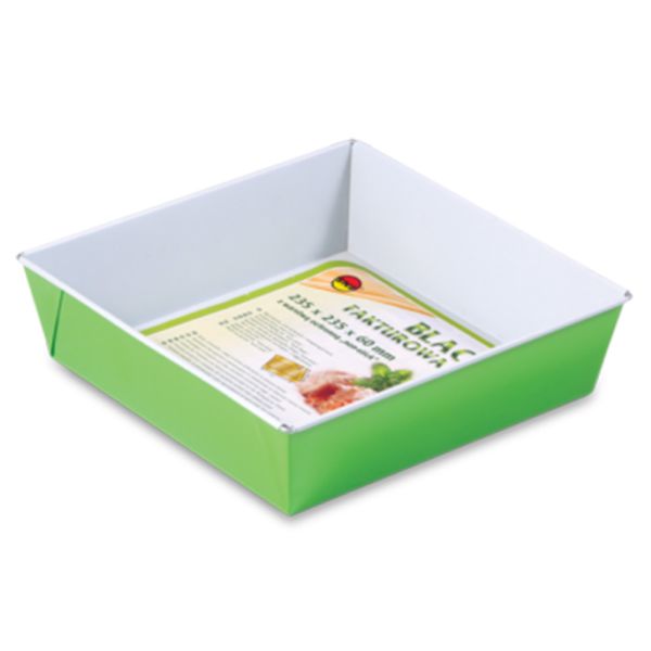 Деко гофроване з неприг.покриттям "нон-стік" 235х235х60 зелено-сірий