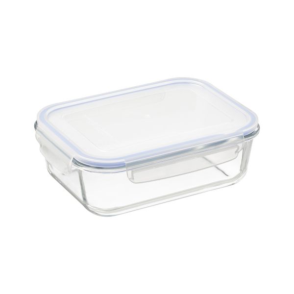 Ємність скляна Plast Team для зберігання із пластиковою кришкою LYNGBY прямокутна, 1,5л