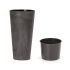 Горшок для цветов Tubus Slim Beton Effect 20cм Антрацит мраморный