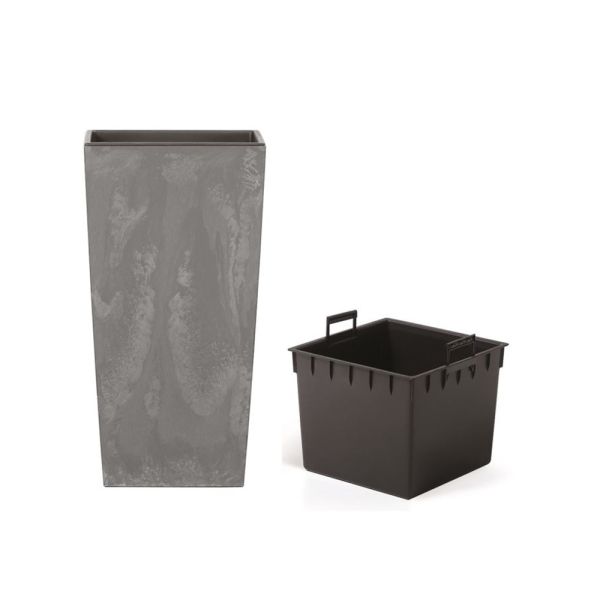 Горщик для квітів Urbi Square Beton Effect 20см Маренго мармуровий