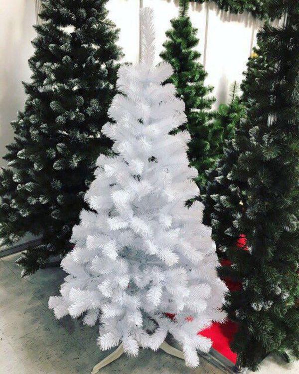 Новорічна біла штучна ялинка ЛІСОВА з ПВХ плівки 100 см