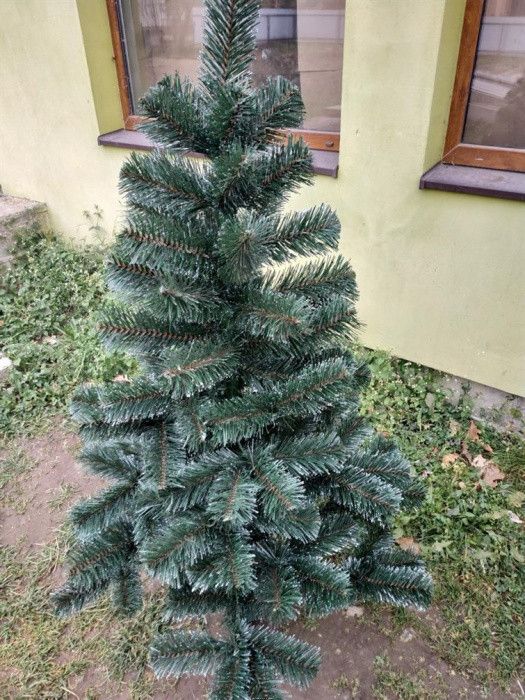 Штучна новорічна ялинка ЛІСОВА з білими кінчиками 100 см