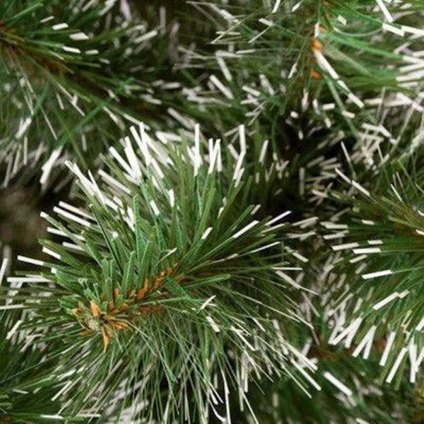 Штучна новорічна ялинка ЛІСОВА з білими кінчиками 220 см