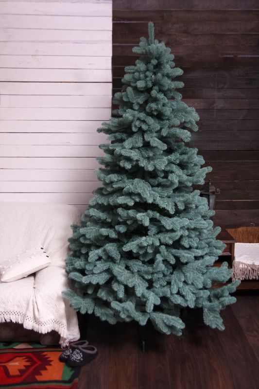 Искусственная голубая силиконовая елка КОВАЛЕВСКАЯ 210 см