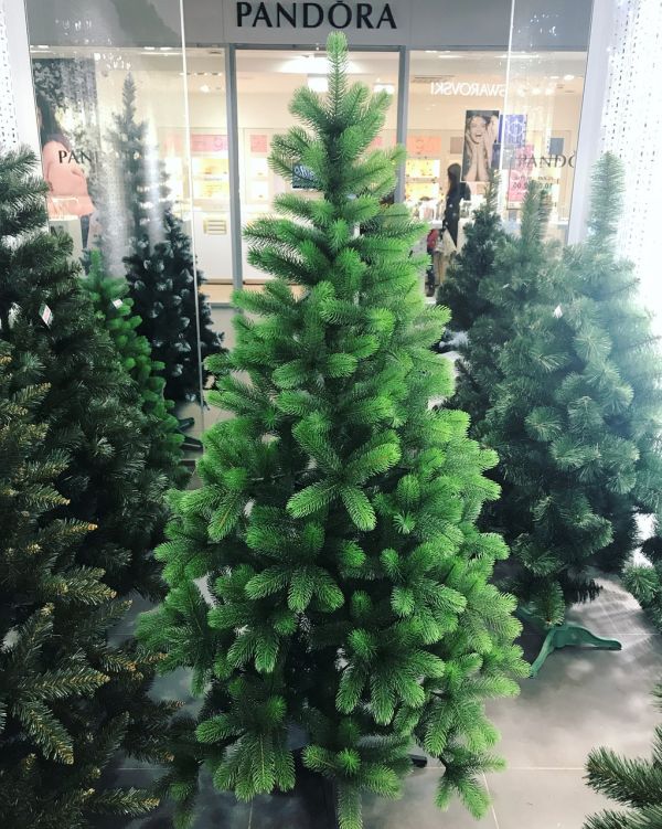 Искусственная новогодняя литая ель БУКОВЕЛЬСКАЯ зелёная 180 см