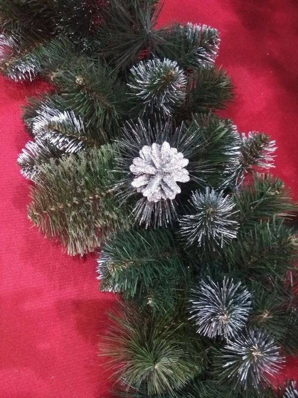 Новорічна штучна гірлянда РІЗДВЯНА комбінована 300 см