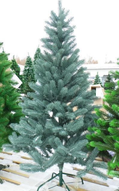Искусственная новогодняя литая голубая ель БУКОВЕЛЬСКАЯ 130 см