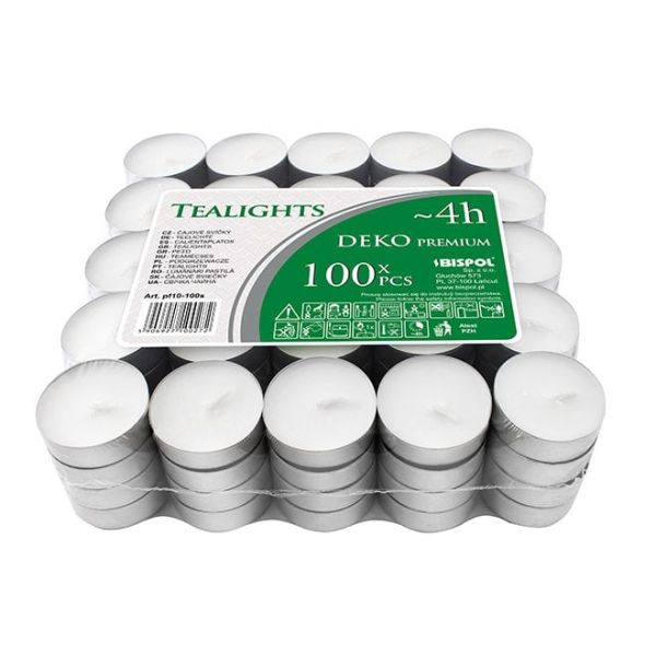 Свічка чайна пігулка Bispol D-3,9 см. 100 шт.