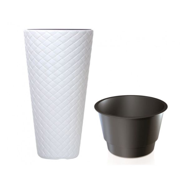 Горщик для квітів Matuba Slim 30см Білий