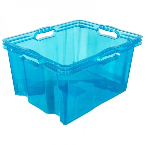 Ящик для зберігання Keeeper Multi-box XL прозорий 24л Синій