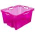 Ящик для хранения Multi-box XXL прозрачный 44л Розовый