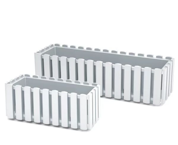 Балконный ящик Boardee Fencycase 38см Белый