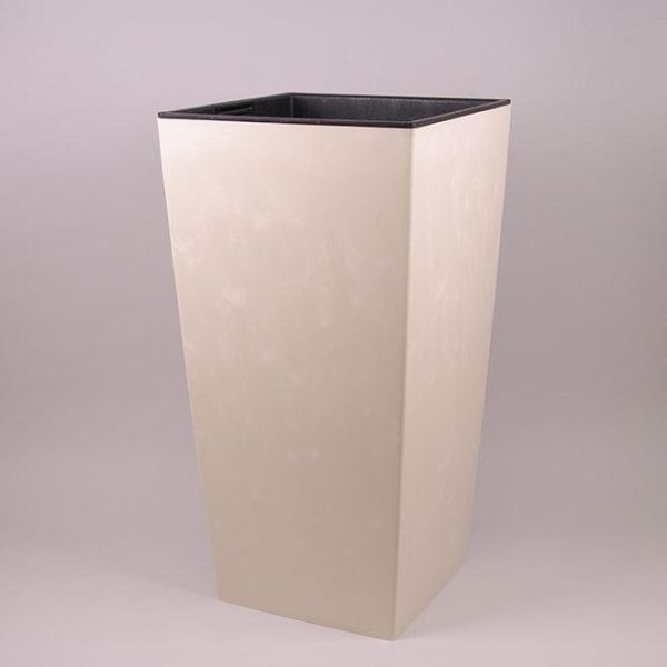 Горшок для цветов Urbi Square Beton Effect 40 см Крем мраморный