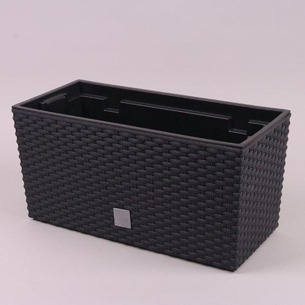 Горщик для квітів терасовий Rato Case 40см із вкладишем Антрацит