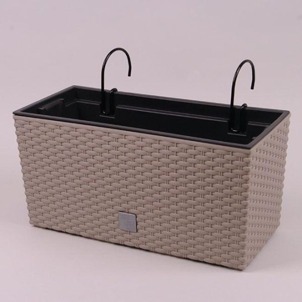 Балконний ящик RATO CASE 400мм підвісний з вкладишем Мокка