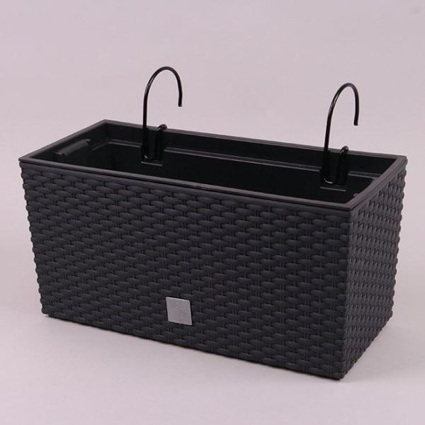 Балконна скринька RATO CASE 600мм підвісна з вкладишем Антрацит