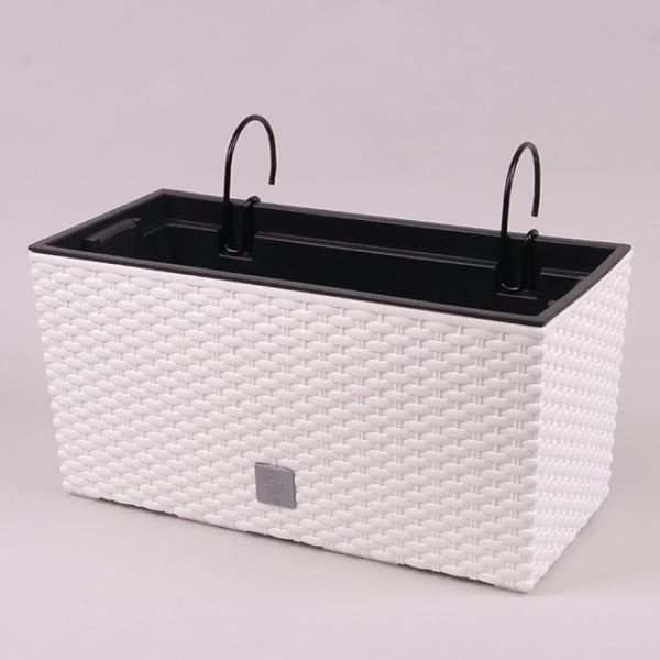 Балконний ящик RATO CASE 600мм підвісний з вкладишем Білий