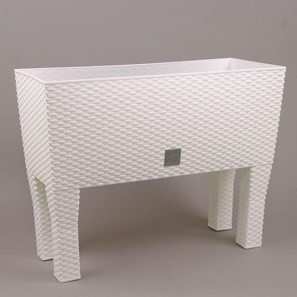 Горщик для квітів терасовий Rato Case high 600мм із вкладишем Білий