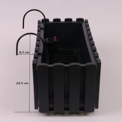 Балконний ящик підвісний Boardee Fencycase W 58см Антрацит