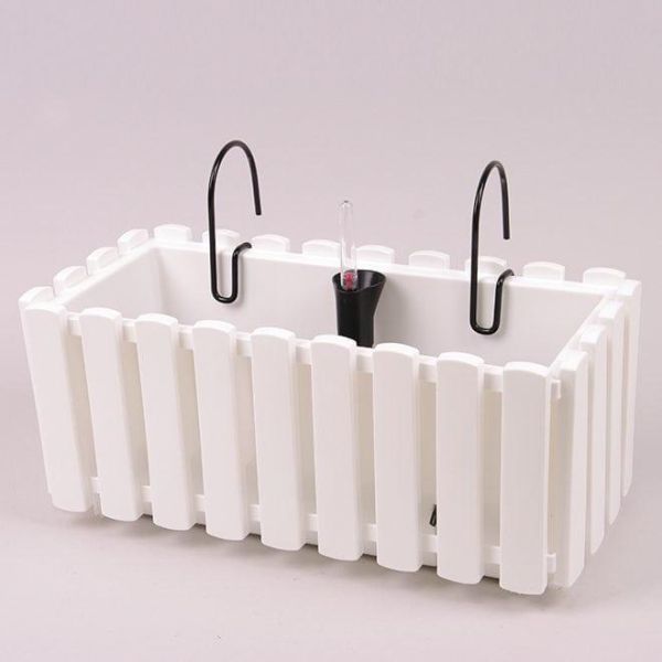 Балконний ящик підвісний Boardee Fencycase W 38см Білий
