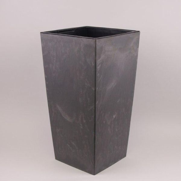 Горшок для цветов Urbi Square Beton Effect 30 см Маренго мраморный