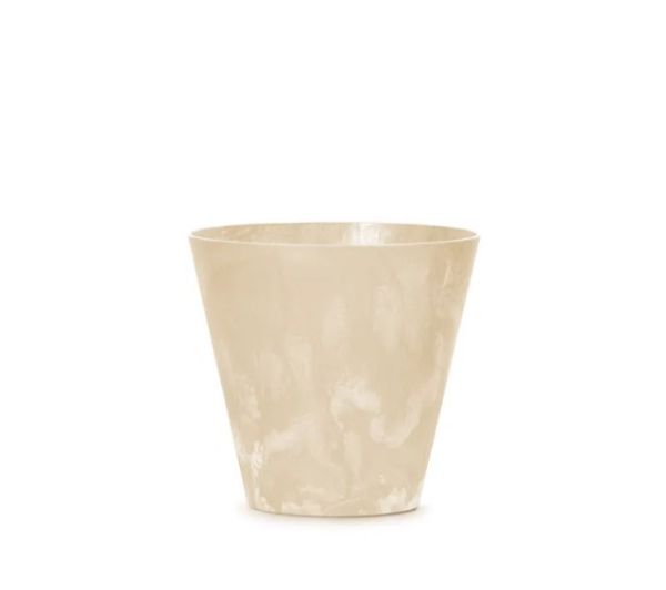 Горщик для квітів Tubus Beton Effect 20cm круглий Крем мармуровий