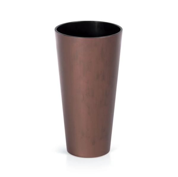 Горщик для квітів Tubus Slim Beton Effect 25см Corten/мідний