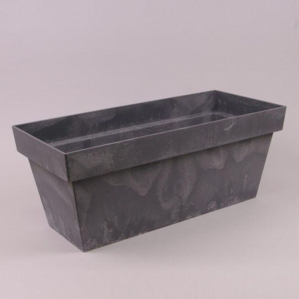 Балконний ящик Cube Case Beton Effect 40см Маренго мармуровий